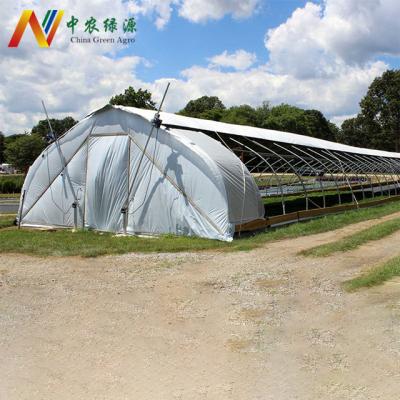 China Easily Assembled And Economical Agricultural Seedling Greenhouses Lightweight Single-span Low Cost Deprivation Blackout Greenhouse for sale