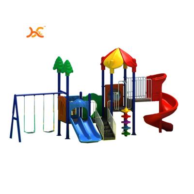 China Wholesale factory price children's palace playground with slide kids patioswings school swingset plastic outdoor playground for sale HF-G099C for sale