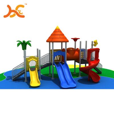 China HF-011141 Plastic Slide 3-15years Outdoor Playground Castle Childhood Playground for sale