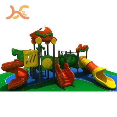 China 3-12years outdoor playground big slides lovely funny swings for kids kindergarten small playground slides HF-009091 for sale