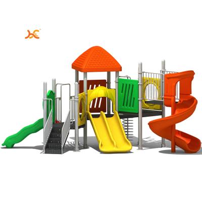 China Children's Palace Guangzhou Manufacturer Playground Plastic Slide Outdoor Playground For Kids Toys HF-1906292 for sale