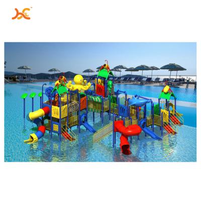 China 2021 New Arrival 3-12years JMQ-1839A Outdoor Playground Water Park Kids Outdoor Slide Playground Equipment for sale