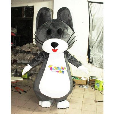 China Custom Made Gray Rabbit Mascot Event Party Bunny Adult Animal Mascot Costume New Arrival Party Costume for sale