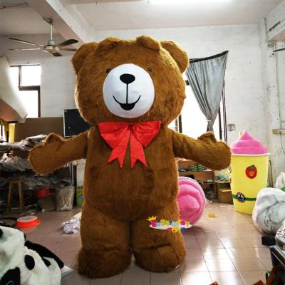 China Hot party! ! ! CE 2M/2.6M/3M Inflatable Brown Plush Teddy Bear Mascot Costume For Adult for sale