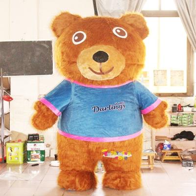 China Party CE high quality plush teddy bear inflatable brown mascot costumes, custom made mascot for commercial for sale