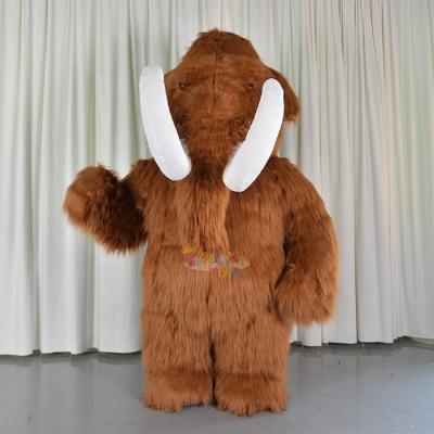 China CE high quality brown fur elephant inflatable mascot long party walking wild animal costumes for sale for sale