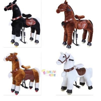 China CE Optional High Quality Big Horse Wheels Toy Electric Horses Ride Mechanical Ride On Toy For Kids for sale