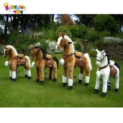 China Optional Wheels Promotion EN71 Plush Horse Toy Pony Horse Toy Rocking Horse For Shopping Mall Business for sale