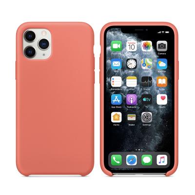 China Original LOGO Microfiber Soft Touch Cell Phone Cover Silicone Liquid Case Customized Parchute For iPhone XS Max XR 7 11 12 Pro Max for sale