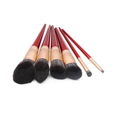 China Hot Selling Premium Red Smudge Brush Airbrush Bling Makeup Brush Set Free Sample for sale