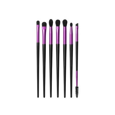 China Angular Blush Hot Selling Accept Custom Logo 6 Purple Eyeliner Eyebrow Makeup Brushes Combination Eyeshadow Makeup Set Brush for sale