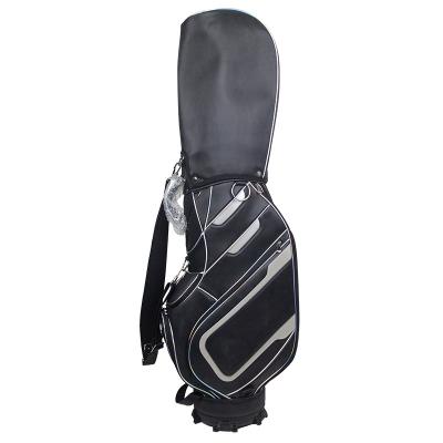 China Outdoor Golf Activity 8 Hole Leather PU Golf Staff Bag Custom Waterproof Black for sale