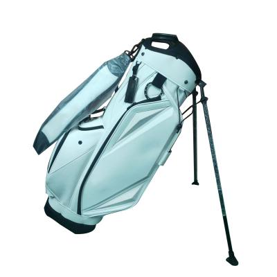 China Durable PU Leather Waterproof Lightweight Custom Logo Carry Golf Stand Bag White for sale