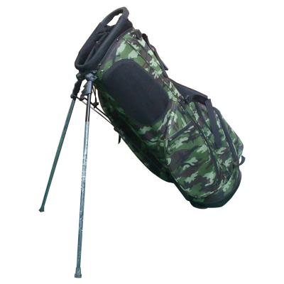 China Durable Nylon Waterproof Lightweight Custom Logo Carry Golf Stand Bag Army Green for sale