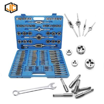 China The operation is easier and efficient. 110pcs/set M2-M18 screw nut thread taps and dies set metric with wrench handle screw taps tool kit Te koop