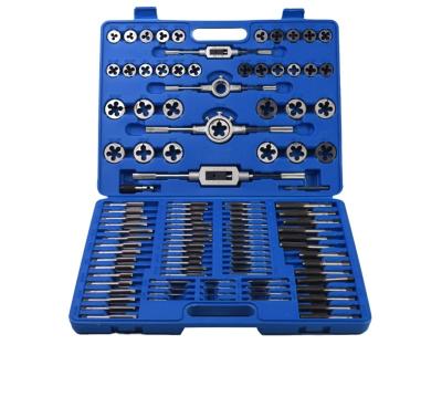 China The operation is easier and efficient. 110pcs Tap Dies Set Metric Taps Dies Adjustable Tap Die Holder Thread Gauge Wrench Threading DIY Tools Te koop