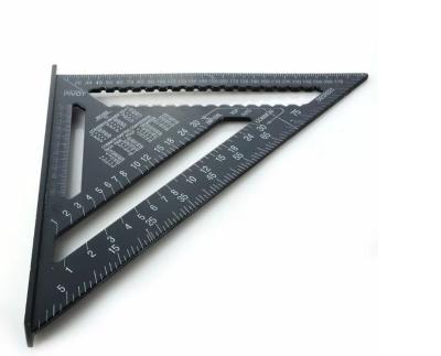 China For setting measurement: 12 inch high precision ruler square wooden alloy decoration thickened 45 degree triangle ruler zu verkaufen