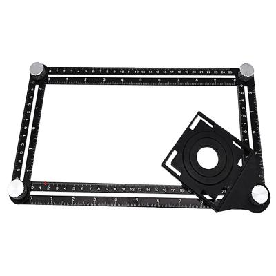 Κίνα Aluminum Alloy Open Hole Tool Universal Multi Measuring Ruler /measuring Ruler/6 Steps Angle Ruler προς πώληση