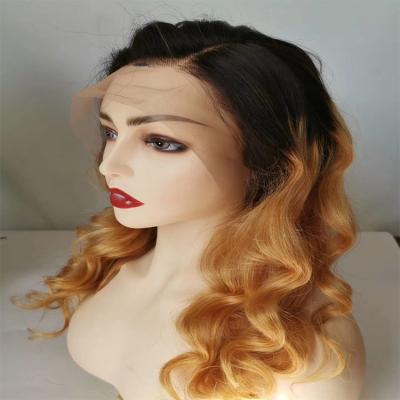 China Water Wave China Manufacturer Customized Hot Selling Honey Blonde Human Hair Full Lace Wig for sale