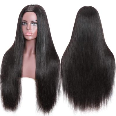 China 100%virgin hair Free Sample U Part Wig Wholesale High Quality Hair Brown Blonde for sale