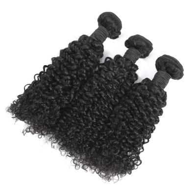 China Curly Virgin Hair Weave Natural Black Brazilian Human Hair Deep Wave Curl Weft Extensions for sale