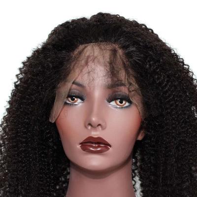 China 100% real hair weave curly frontal wig best quality promotional factory made fast shipping for sale