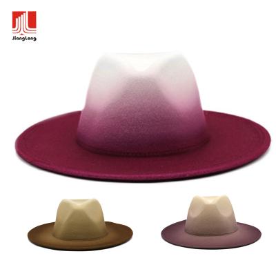 China New Fashion Soft Polyester/Cotton Unisex Wide Brim Felt Felted Hat Panama Custom Women's Shade Felted Hat Hats for sale