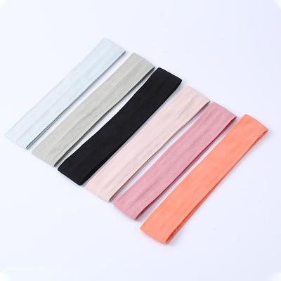 China Solid Color Headband Soft Smooth Elastic Non-slip Headbands For Women Men Shape Sports Wholesale Head Wraps Custom Elastic Yoga Knitted Headbands for sale