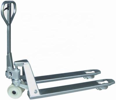 China 2t/2.5T/3T Hotels Galvanized Hand Pallet Truck Hydraulic Forklift Manual Pallet Truck AC for sale