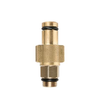 China Wholesale UNDETERMINED Foam Cannon Adapter Snow Foam Lance Foam Cannon Brass Bottle Fitting 1/4 Inch Quick Connector for sale