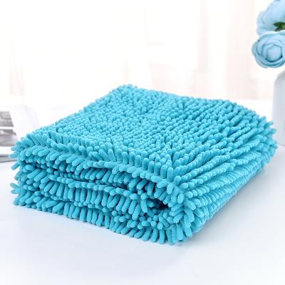 China Viable Custom Design Quick Dry Cat Dog Bath Cleanning Chenille Absorbent Pet Towel for sale