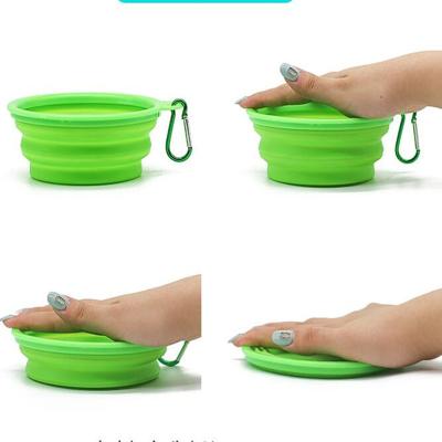 China Viable Collapsible Expandable Cup Dish Equipment For Cat / Dog Food Water Feeding Portable Travel Pet Bowl for sale