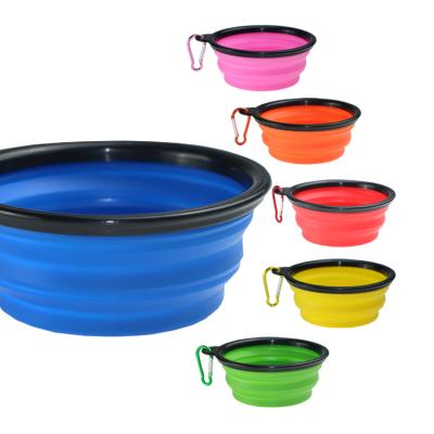 China New 2021 Sustainable Portable Dog Water Food Bowl Travel Collapsible Bowel Pet Dish Equipment for sale