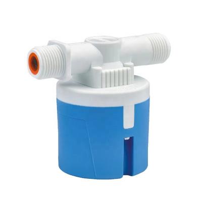 China Tank Size 1/2 Inch Inside Type Float Valve For Tank Blue Water Plastic Automatic Float Valve Water Valve Flow Control for sale