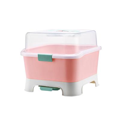 China Sustainable Portable Baby Milk Bottle Drying Rack Storage Box Equipment Feeding Storage Cabinet for sale