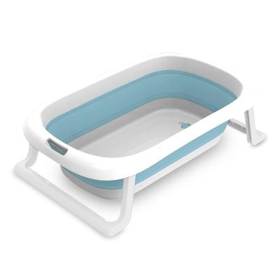 China Wholesale Portable Baby Tub Folding Bathtub Plastic Infant Folding Bathtub For Kids for sale