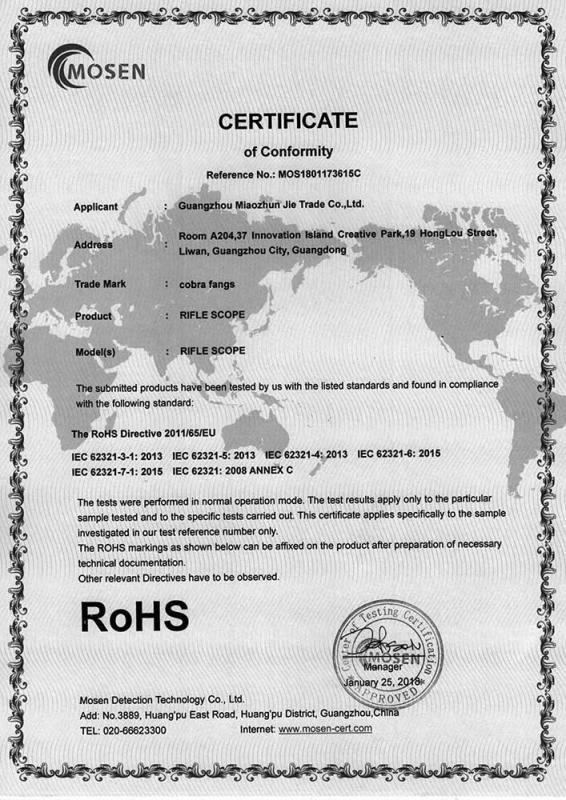 RoHS - Guangzhou Miaozhun Jie Trade Co., Ltd.