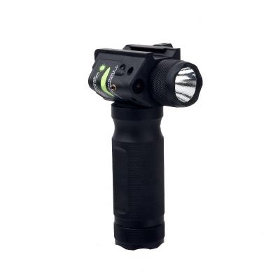 China Aluminum Tactical Flashlight With Green Laser Sight Fit 20mm Rail Hunting for sale