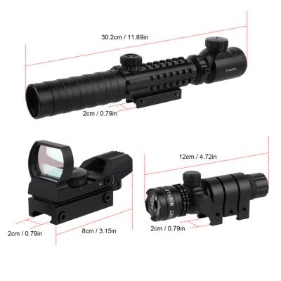 China Mzj Optics Reticle 3-9X32 Rangefinder Rifle Tactical Scope With Red Dot Reflex 4 Reticles Red Green Scope With Laser MZJ-RSP-042 for sale