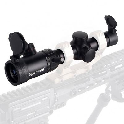 China Sparwod 1-4X20 Tactical Adjustable Scope Red/Green Illumination With Mounts For Hunting 30X10X10cm for sale