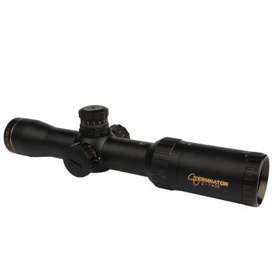 China Terminator 2-7X32 Rifle Scope 20mm/11mm Bright Red Green Illuminated Hunting Free Mount EG Mil Dot American National Standard Tactical Rifle Scope for sale