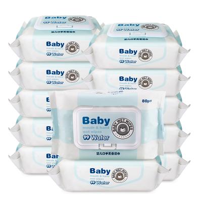 China Soft and Comfortable Softcare Scent Free 99.9 Pure Water Baby Wipes Biodegradable Hypoallergenic Baby Wipes 80pcs Travel Pack for sale