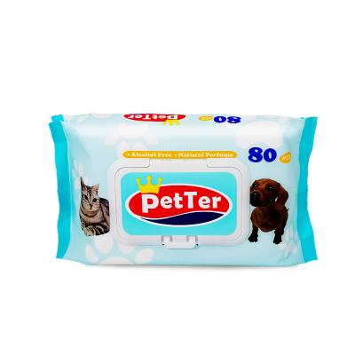 China Sustainable Hot Selling Wet Wipes Pet Dog Biodegradable Pet Wipes Pet Wet Wipes for sale