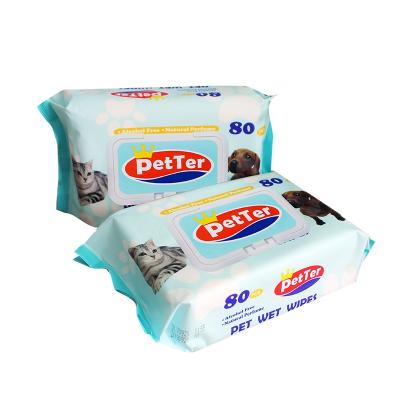 China Sustainable Private Label Wet Wipes For Pets Cleaning Wet Wipes Pet Wet Wipes for sale