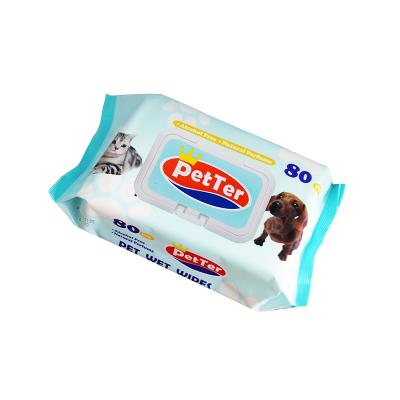 China New Product Viable Hot Wet Pet Wipes Cloths For Pets Biodegradable Pet Cloths for sale