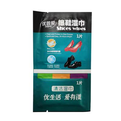 China OEM Price Custom Best Biodegradable Disposable Quick Cleaner Wet Cleaning Wipes Cloth For Shoe Clean Wet Wipes for sale