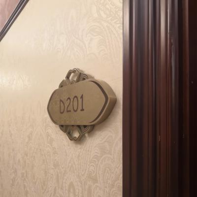 China High quality laser cut stainless steel metal signage all size hotel door room number sign plate 43 for sale