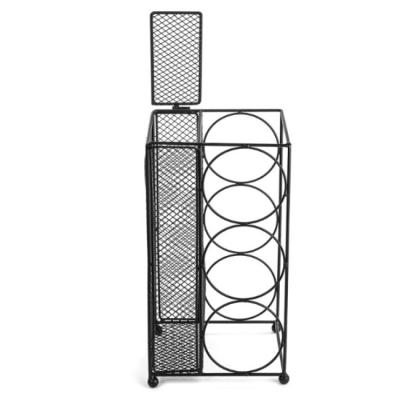 China High Quality Durable 3 Bottle & Wine Cork Holder Rack - Black - Complete With Wine Display Rack for sale