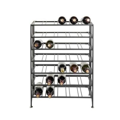 China RuiMei 7 Layer Foldable Wine Bottle Storage Rack Wine Display for sale