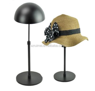 China Adjustable Black Metal Hat Display Stand for sale